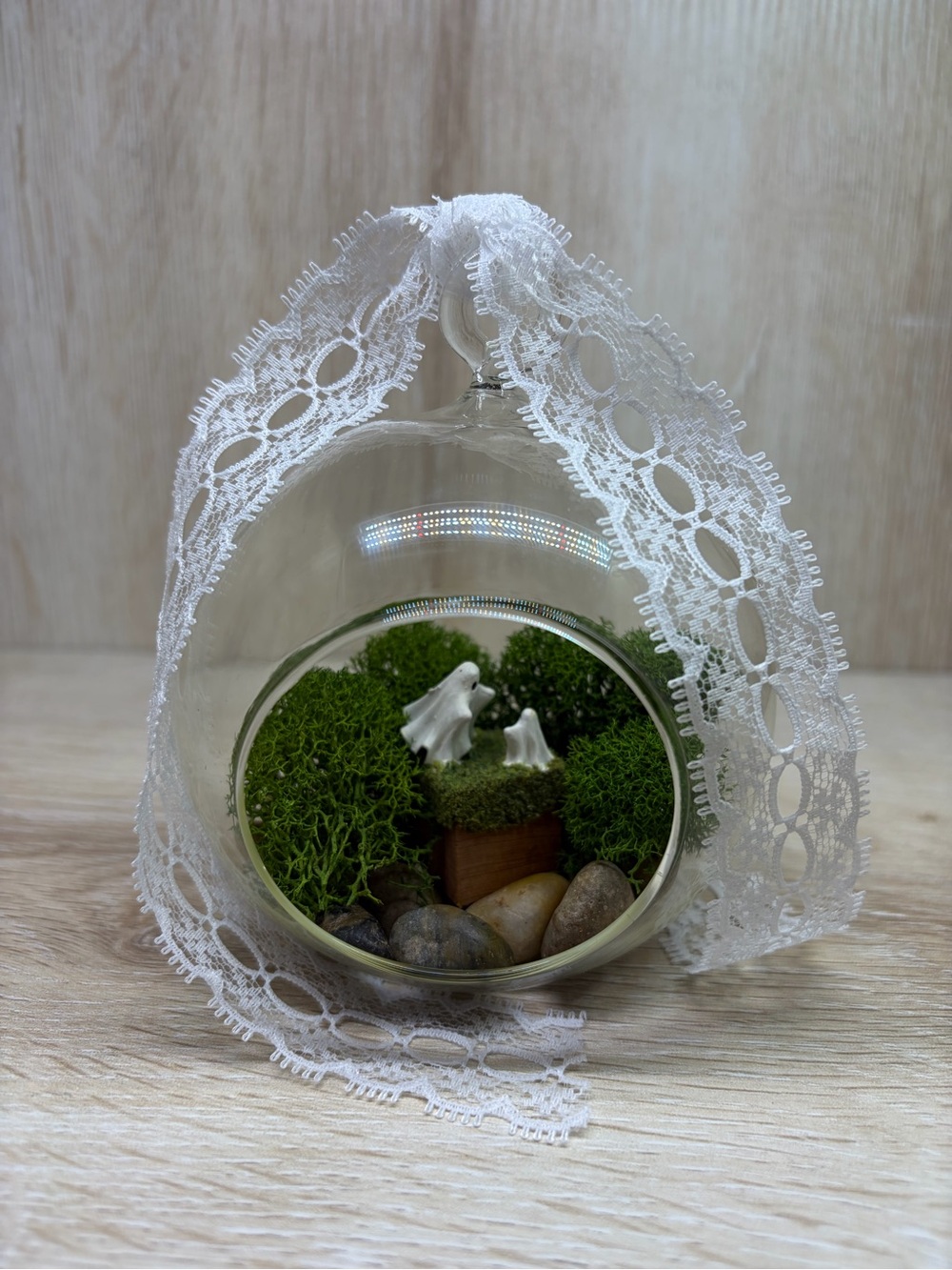 Mini Ghost Terrarium Halloween Decor